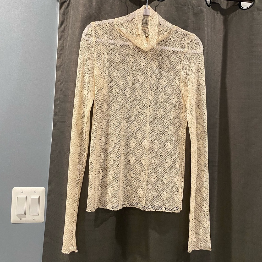 Free People Lace turtleneck